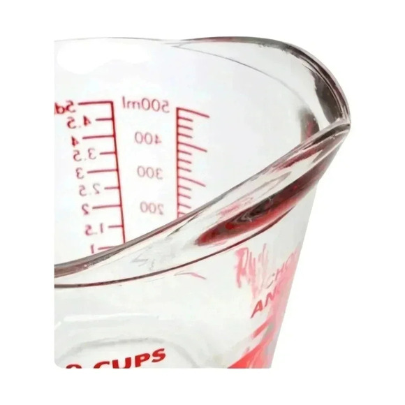 Vintage Fire King Measuring Cup 2 Cup – Holiday Baking Gift Red Logo - Picture 8 of 9